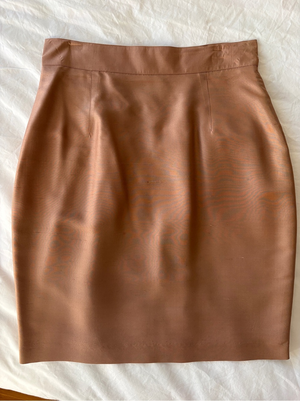 Classic Rose United Colors of Benetton Silk Pencil Skirt - XS